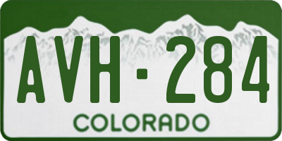 CO license plate AVH284