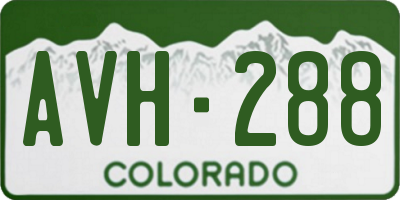 CO license plate AVH288