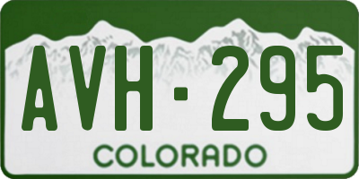 CO license plate AVH295