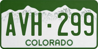 CO license plate AVH299
