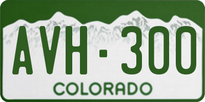 CO license plate AVH300