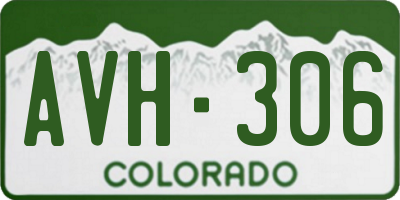 CO license plate AVH306