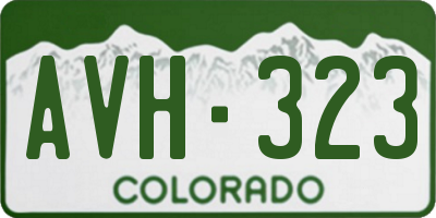 CO license plate AVH323