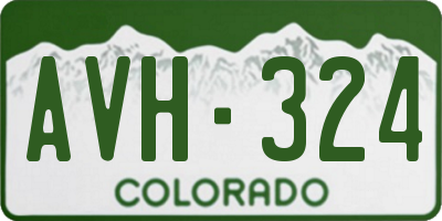 CO license plate AVH324