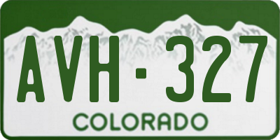 CO license plate AVH327