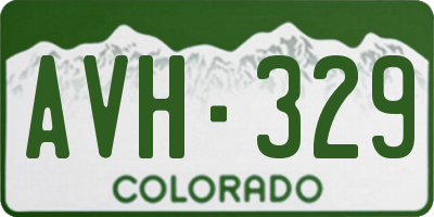 CO license plate AVH329