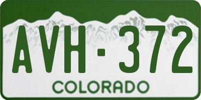 CO license plate AVH372