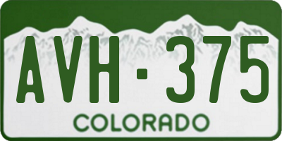 CO license plate AVH375