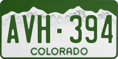 CO license plate AVH394