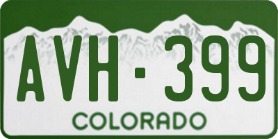 CO license plate AVH399