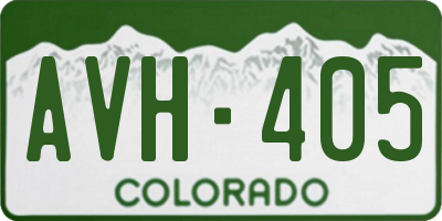 CO license plate AVH405