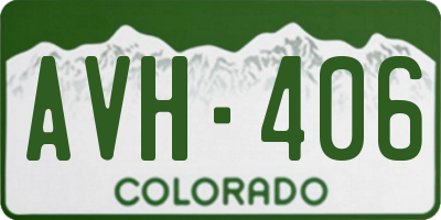 CO license plate AVH406