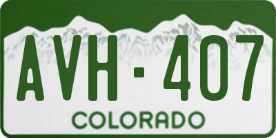 CO license plate AVH407