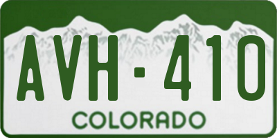 CO license plate AVH410