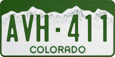 CO license plate AVH411