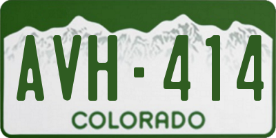 CO license plate AVH414