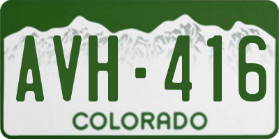 CO license plate AVH416