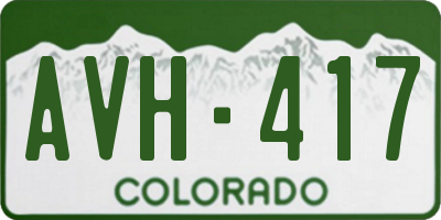 CO license plate AVH417