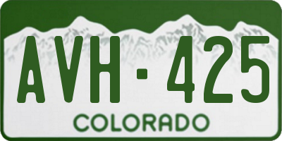 CO license plate AVH425