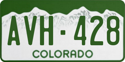 CO license plate AVH428