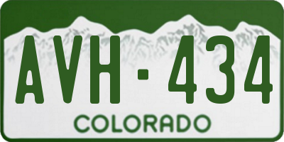 CO license plate AVH434