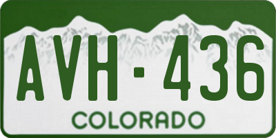 CO license plate AVH436