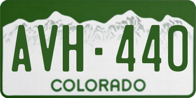 CO license plate AVH440