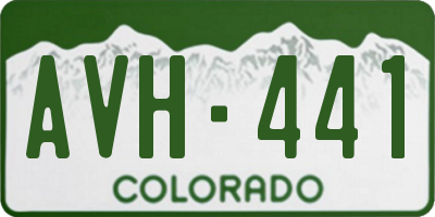 CO license plate AVH441