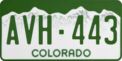 CO license plate AVH443