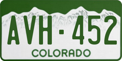 CO license plate AVH452