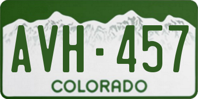 CO license plate AVH457