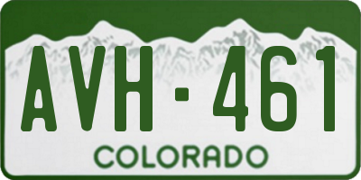 CO license plate AVH461