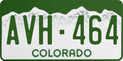 CO license plate AVH464