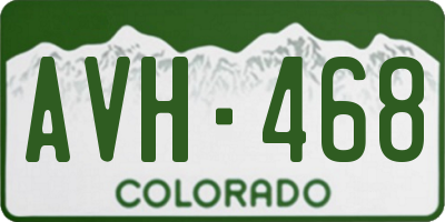 CO license plate AVH468