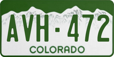 CO license plate AVH472