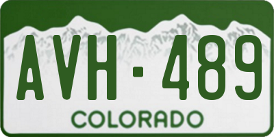 CO license plate AVH489