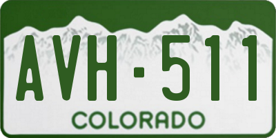 CO license plate AVH511