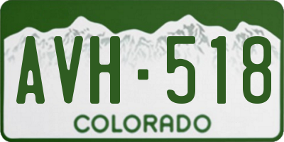 CO license plate AVH518