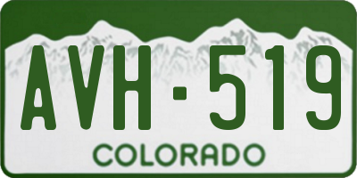 CO license plate AVH519
