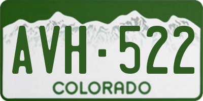 CO license plate AVH522