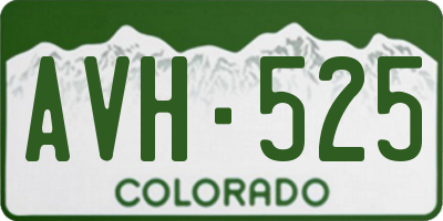 CO license plate AVH525