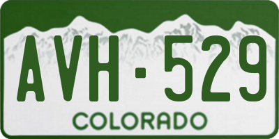 CO license plate AVH529