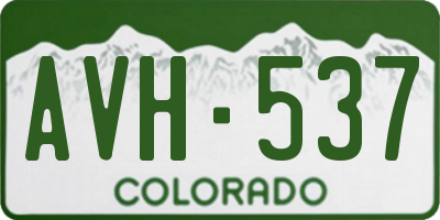 CO license plate AVH537