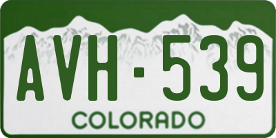 CO license plate AVH539