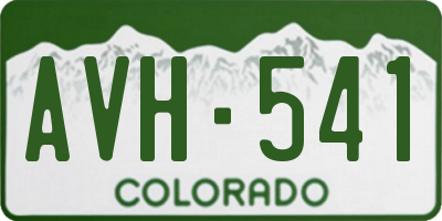 CO license plate AVH541