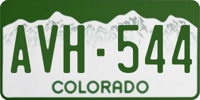 CO license plate AVH544