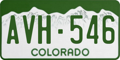 CO license plate AVH546