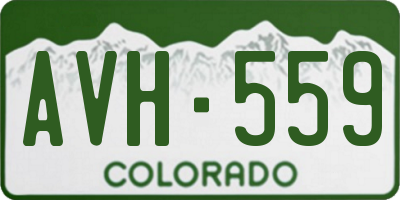 CO license plate AVH559