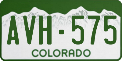CO license plate AVH575