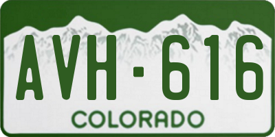 CO license plate AVH616